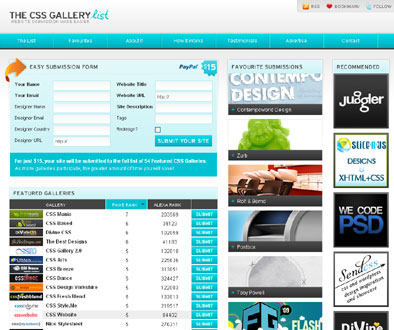 The CSS Gallery List